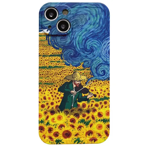 Iphone Cases*Boogzel Clothing Van Gogh Sunflowers iPhone Case Blue/yellow
