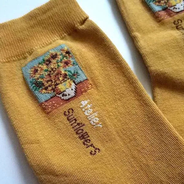 Socks*Boogzel Clothing Van Gogh Sunflowers Socks Yellow