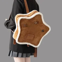 Bags & Purses*Boogzel Clothing Vanilla Girl Sheepskin Star Backpack Brown