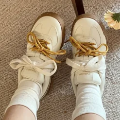 Aesthetic Sneakers*Boogzel Clothing Vanilla Latte Sneakers Beige