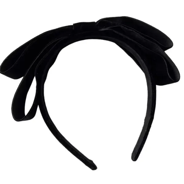 Hair Accessories*Boogzel Clothing Velvet Bow Headband Black