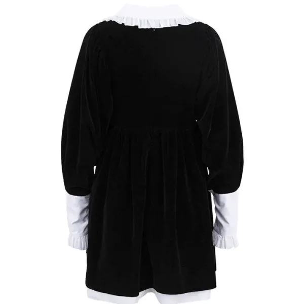 Dresses & Rompers*Boogzel Clothing Velvet Collar Mini Black Dress