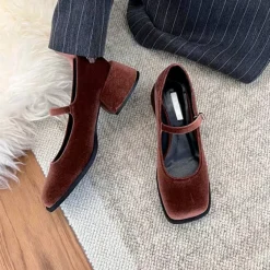 Classics|Sandals / Mary Janes*Boogzel Clothing Velvet Mary Janes