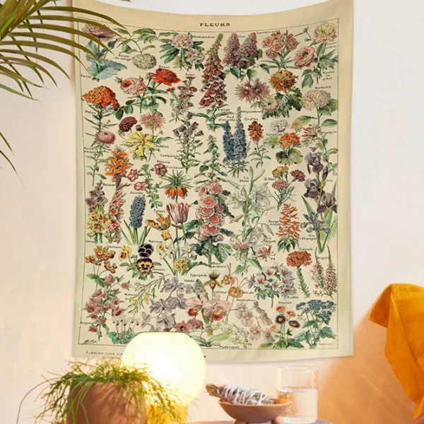 Posters / Tapestry*Boogzel Clothing Vintage Aesthetic Fleurs Wall Tapestry