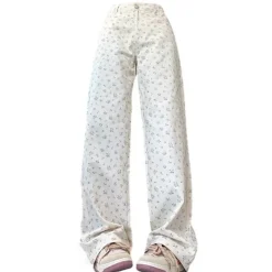 Pants & Trousers*Boogzel Clothing Vintage Aesthetic Floral Print Cord Pants