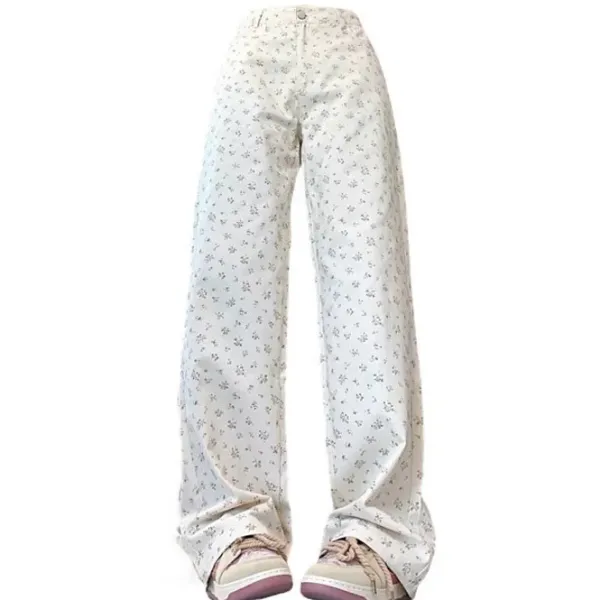 Pants & Trousers*Boogzel Clothing Vintage Aesthetic Floral Print Cord Pants