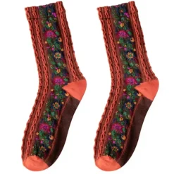 Socks*Boogzel Clothing Vintage Embroidered Floral Socks