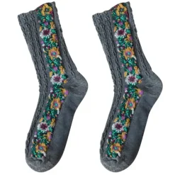 Socks*Boogzel Clothing Vintage Embroidered Floral Socks
