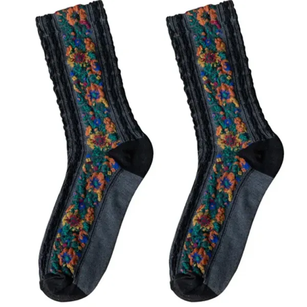 Socks*Boogzel Clothing Vintage Embroidered Floral Socks