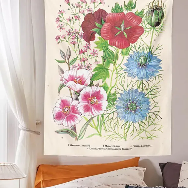 Posters / Tapestry*Boogzel Clothing Vintage Flower Wall Tapestry