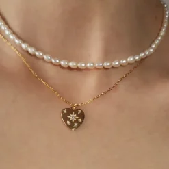 Necklaces & Chokers*Boogzel Clothing Vintage Heart Coin Necklace Gold