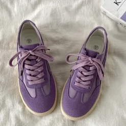 Aesthetic Sneakers*Boogzel Clothing Violet Suede Retro Sneakers Purple