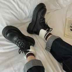 Classics|Boots / Platform Boots*Boogzel Clothing Warm Sheepskin Ankle Boots