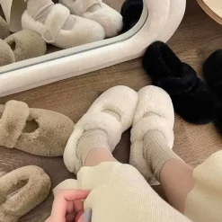 Mad*Boogzel Clothing Warm Sheepskin Ballet Flats