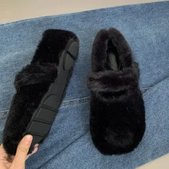 Mad*Boogzel Clothing Warm Sheepskin Ballet Flats