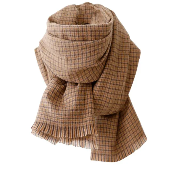Other*Boogzel Clothing Warm Vibes Plaid Scarf Brown