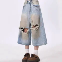 Mens|Shorts*Boogzel Clothing Wash Me Out Distressed Denim Shorts Blue