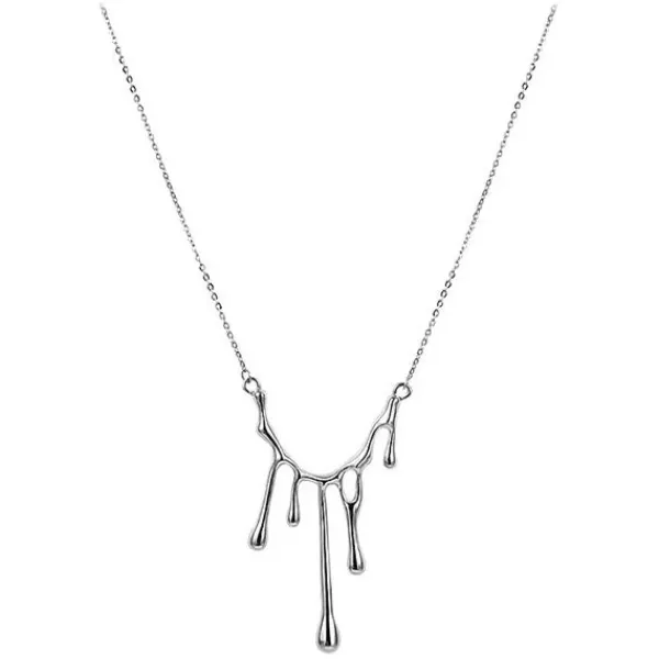 Necklaces & Chokers*Boogzel Clothing Water Drop Aesthetic Necklace Silver