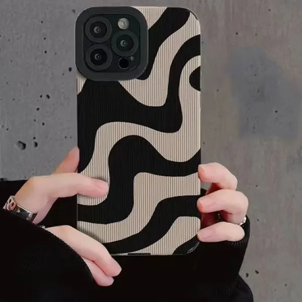 Iphone Cases*Boogzel Clothing Wave Stripe iPhone Case Black/white