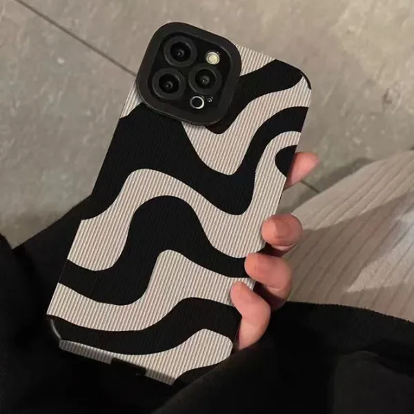 Iphone Cases*Boogzel Clothing Wave Stripe iPhone Case Black/white