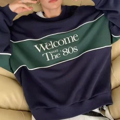 Sweatshirts*Boogzel Clothing Welcome The 80's Sweatshirt Blue/green