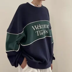 Sweatshirts*Boogzel Clothing Welcome The 80's Sweatshirt Blue/green