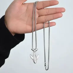Necklaces & Chokers*Boogzel Clothing Whale Pendant Necklace Silver