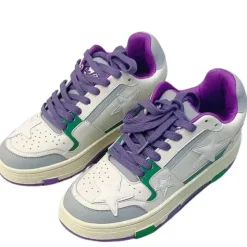 Aesthetic Sneakers*Boogzel Clothing White & Purple Aesthetic Star Sneakers White/purple