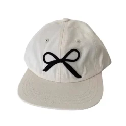 Hats*Boogzel Clothing White Bow Embroidery Cap