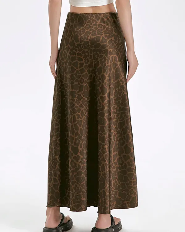 Skirts*Boogzel Clothing Wild Thing Leopard Maxi Skirt Brown