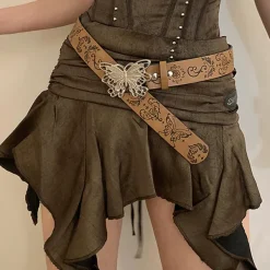 Belts & Chains*Boogzel Clothing Wild West Butterfly Buckle Belt Brown