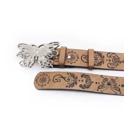 Belts & Chains*Boogzel Clothing Wild West Butterfly Buckle Belt Brown