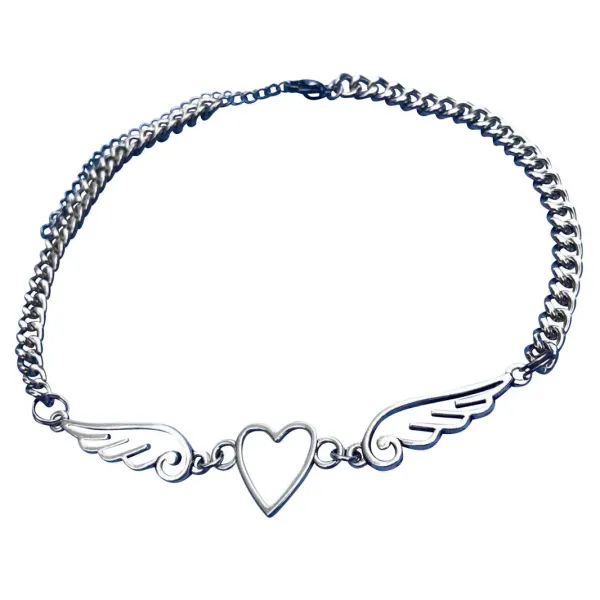 Necklaces & Chokers*Boogzel Clothing Wings Of An Angel Chain Necklace Silver