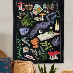 Posters / Tapestry*Boogzel Clothing Witch Wall Tapestry Black