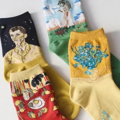 Socks*Boogzel Clothing Woman with a Parasol Monet Socks Blue/green