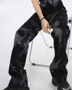 Jeans*Boogzel Clothing Wonder Haze Straight Leg Jeans Black