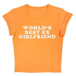 Y2K Tops|Aesthetic T-Shirts & Graphic Tees*Boogzel Clothing World's Best Ex Girlfriend Baby Tee