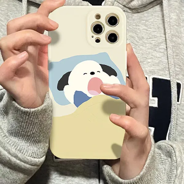 Iphone Cases*Boogzel Clothing Yawning Dog iPhone Case Yellow