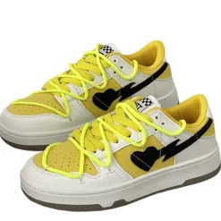 Classics|Aesthetic Sneakers*Boogzel Clothing & Black Heart Aesthetic Sneakers Yellow
