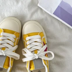 Aesthetic Sneakers*Boogzel Clothing & Red Star Sneakers Yellow