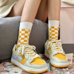 Mad|Aesthetic Sneakers*Boogzel Clothing Star Aesthetic Sneakers Yellow