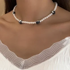Necklaces & Chokers*Boogzel Clothing Ying Yang Pearl Choker