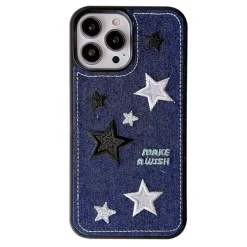 Iphone Cases*Boogzel Clothing Y2K Aesthetic Denim Star iPhone Case Blue