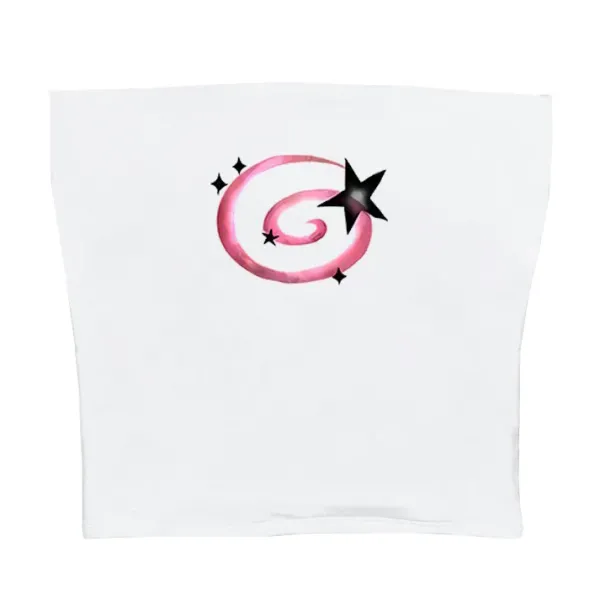 Y2K Tops|Crop Tops*Boogzel Clothing Y2K Aesthetic Star Tube Top
