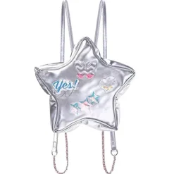 Bags & Purses*Boogzel Clothing Y2K Aesthetic Star-Shaped Backpack Silver