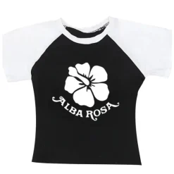 Y2K Tops|Aesthetic T-Shirts & Graphic Tees*Boogzel Clothing Y2K Alba Rosa Baby Tee