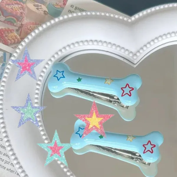 Other|Hair Accessories*Boogzel Clothing Y2K Bone Hair Clip 2pcs Set