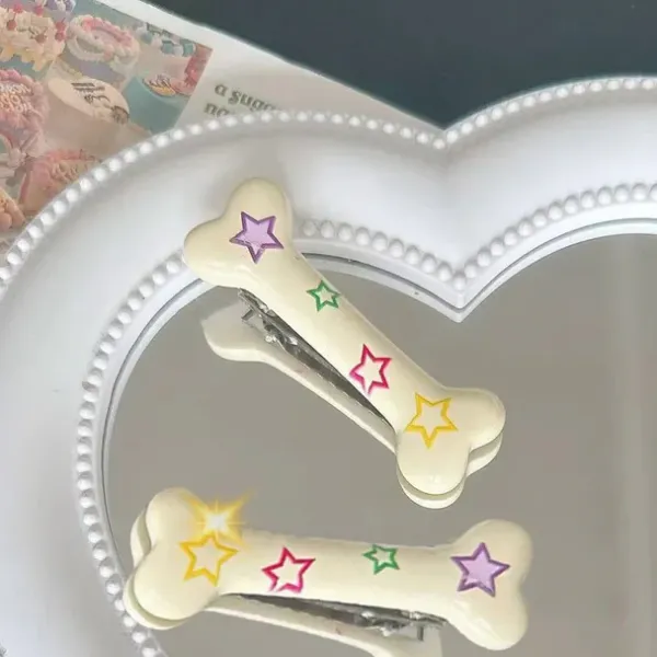 Other|Hair Accessories*Boogzel Clothing Y2K Bone Hair Clip 2pcs Set
