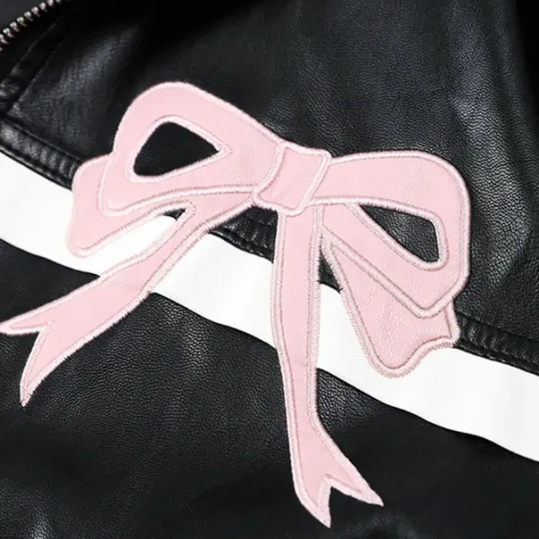 Coats & Jackets*Boogzel Clothing Y2K Bow Motorcycle Jacket