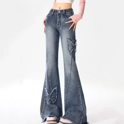 Jeans*Boogzel Clothing Y2K Butterfly Flare Jeans